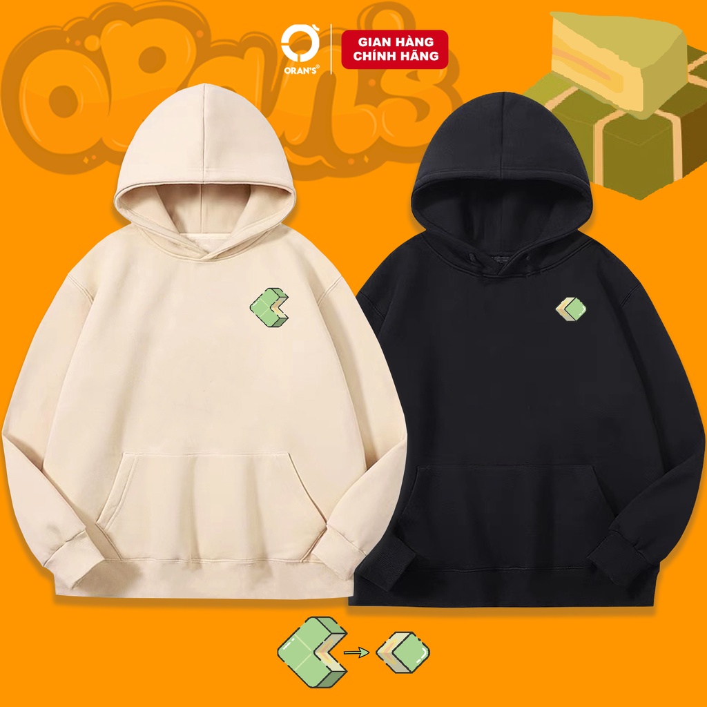 Áo Hoodie đôi bánh chưng ORAN'S Tết 2023 chất nỉ cotton lót bông cao cấp form rộng unisex TET 2023