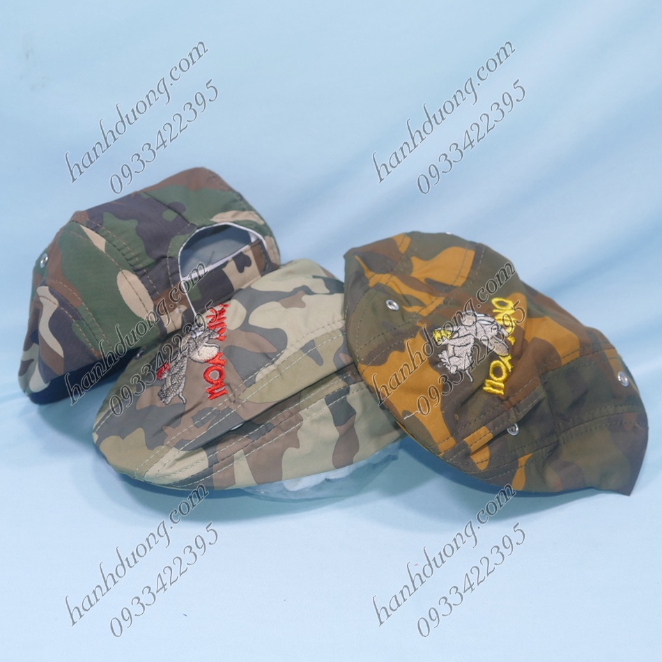 Nón beret trẻ em từ 2-4 tuổi mũ mỏ vịt trẻ em vòng đầu từ 45-52cm nón bê rê thêu hình chú chuột Jerry có khóa tăng giảm