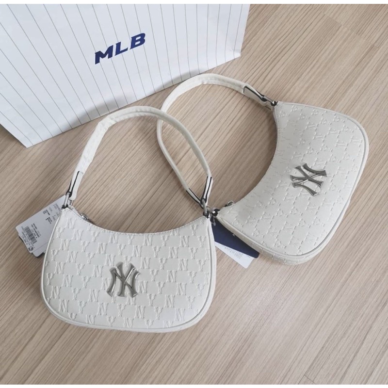 Túi kẹp nách da monogram MLB chính hãng