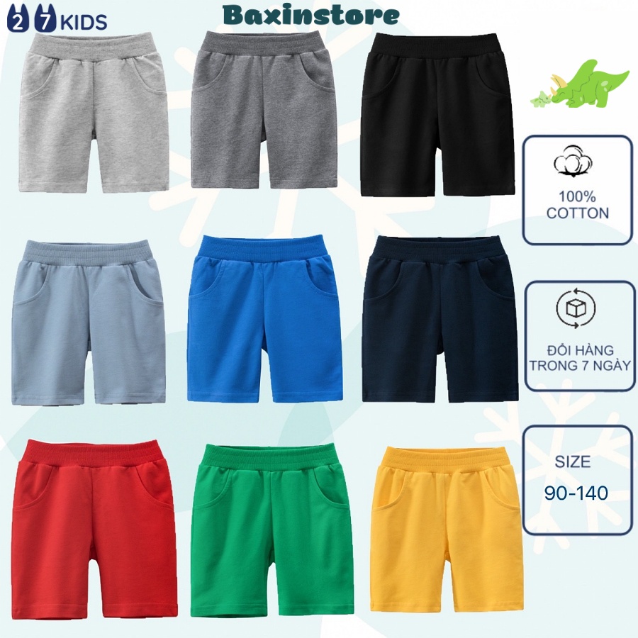 10-35KG BST XUÂN HÈ QUẦN ĐÙI THUN COTTON TRƠN XUẤT ÂU MỸ SIZE ĐẠI CHO BÉ