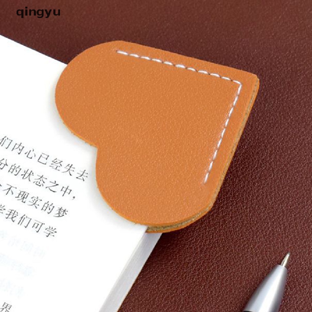 Qingyu 1 Miếng Đánh Dấu Trang Sách Bằng Da Thật Cầm Tay Phong Cách Vintage Dùng Làm Quà Tặng Giáo Viên