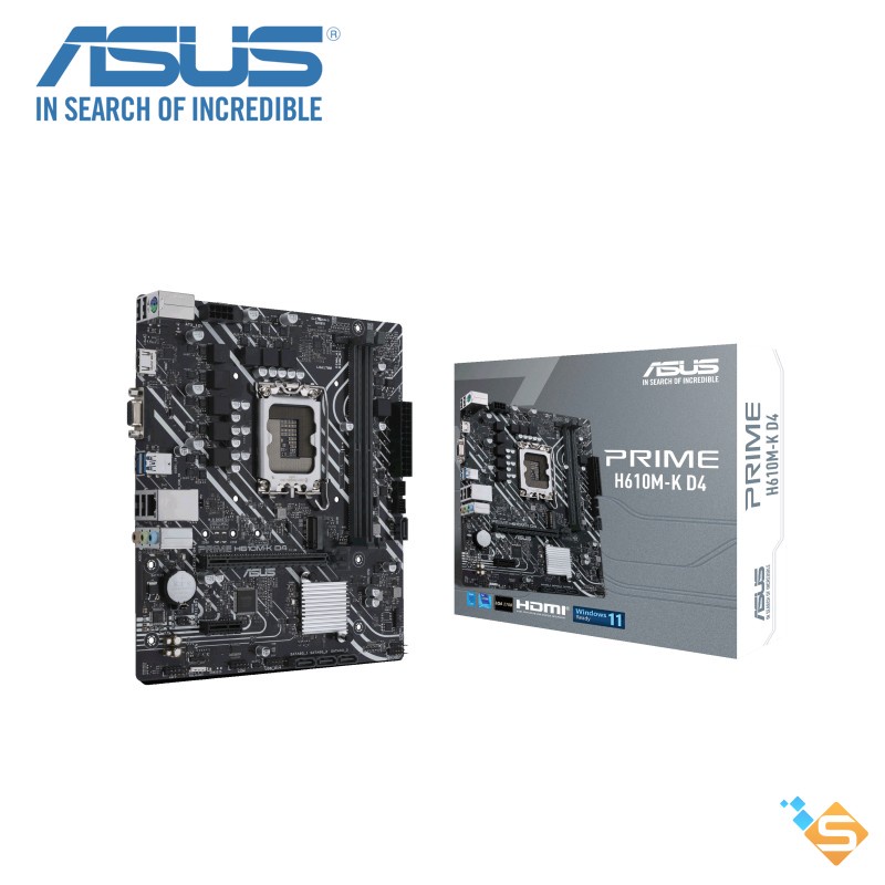 COMBO main Asus H610M-K D4+ Intel i3 12100F LGA 1700 + APACER 8GB 3200MHz - Bảo hành chính hãng 3 năm