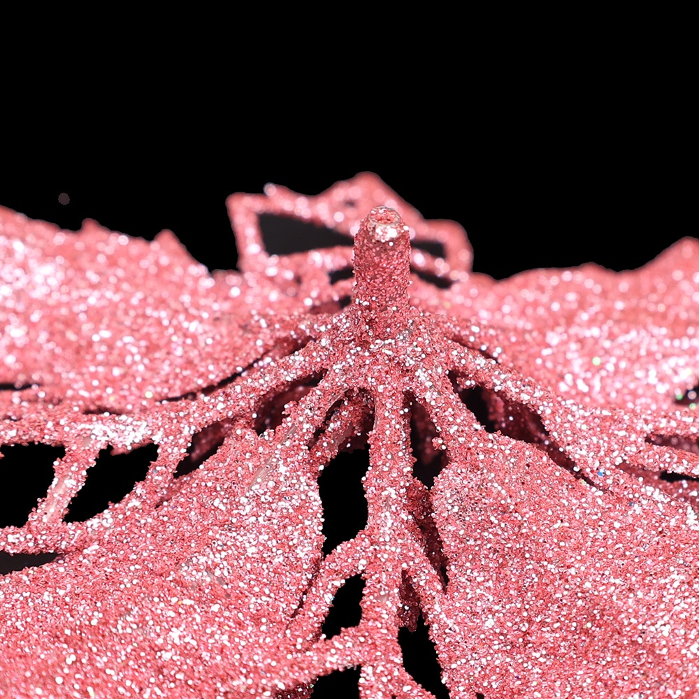 Set 5 Bông Hoa Nhân Tạo Lấp Lánh Trang Trí Giáng Sinh / Năm Mới