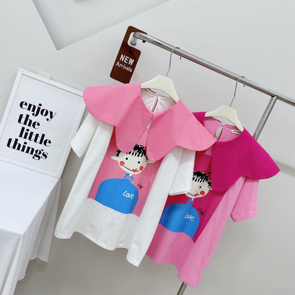 [ AP81 ] Áo phông cô gái cổ bèo xinh xắn