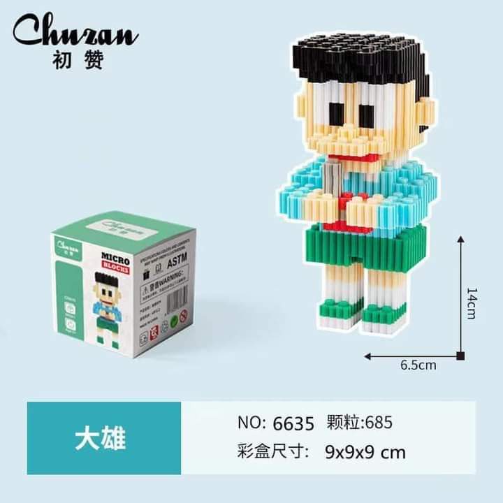 Lắp ráp ghép hình mini Doreamon nhân vật truyện đồ chơi lắp ráp xếp hình 3d