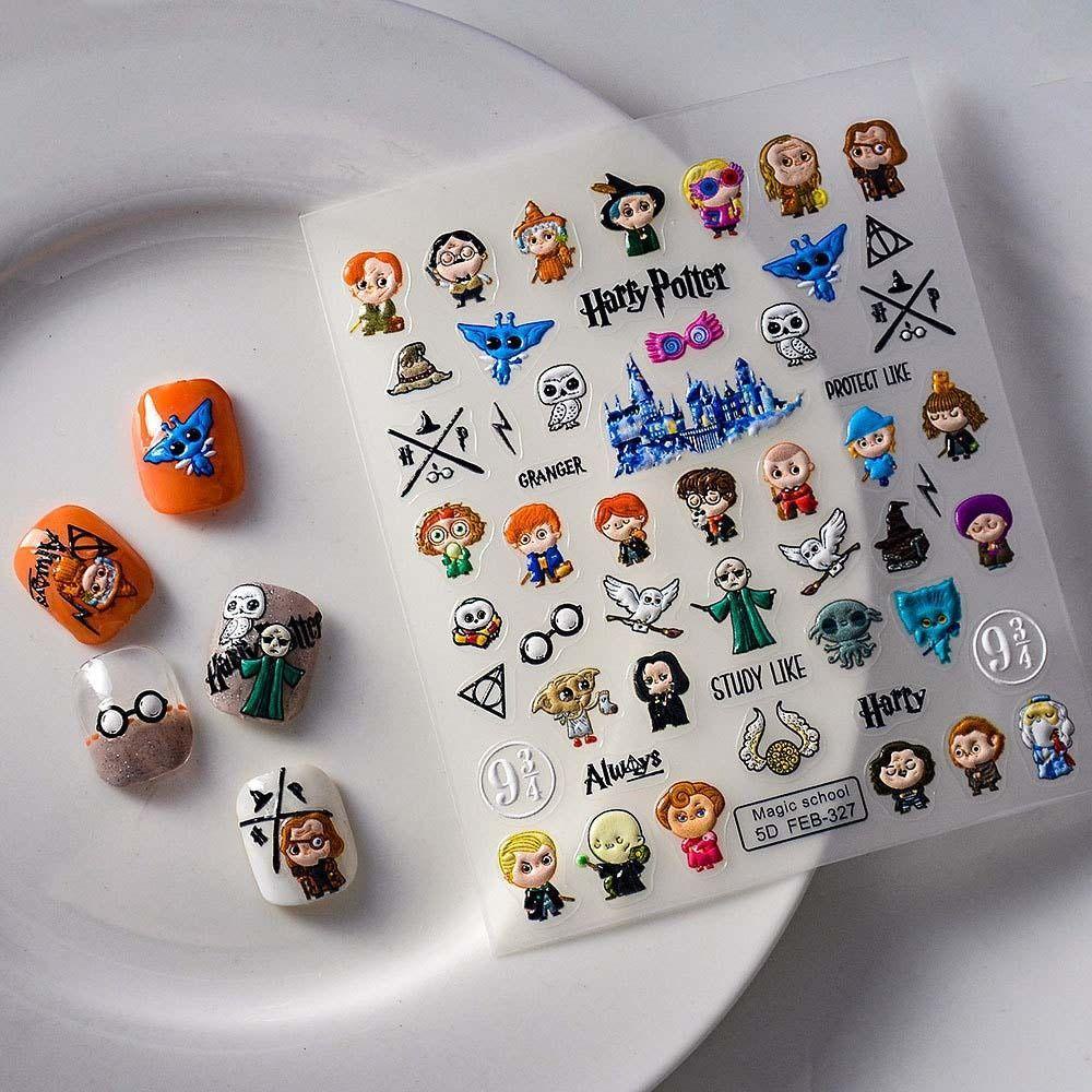 Miếng Dán Trang Trí Móng Tay Tự Dính Họa Tiết Hoạt Hình Mèo Kitty Melody Dễ Thương