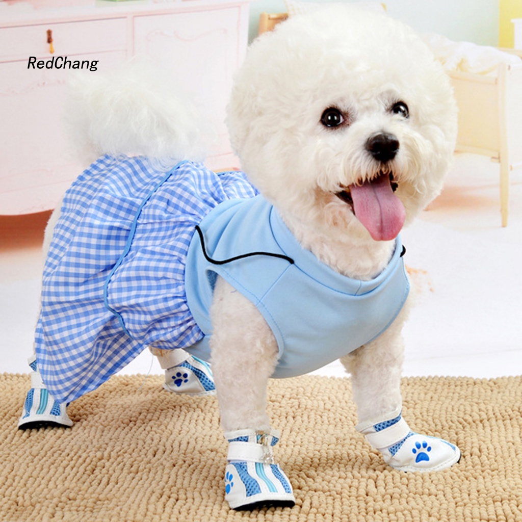 Rc ~ Đầm Kẻ Sọc Caro Nhẹ Nhàng Mang Hằng Ngày Cho Thú Cưng Bắt Mắt