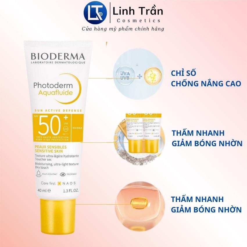 Kem chống nắng Bioderma SPF50+ 40ml, cho da dầu và da khô nâng tone kiềm dầu