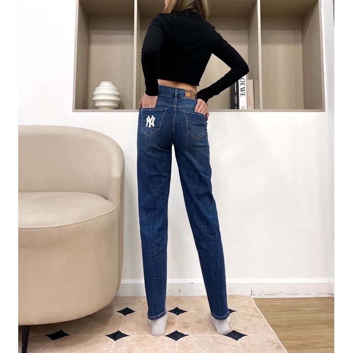 Quần baggy 2 nút MLB thêu logo