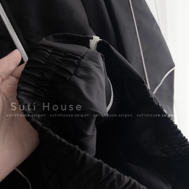 [ẢNH THẬT-CÓ SẴN] Áo Jacket Khoác Dù 4LUCKY Phối Viền Trắng Đen 2 Lớp Có Túi Trong Form Rộng Unisex - Suti House | BigBuy360 - bigbuy360.vn