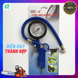 Súng bơm hơi có dầu X-A mặt đồng hồ, súng bơm lốp ô tô xe máy. Đầu vòi bơm ô tô, bơm lốp, khí nén, đồng hồ dầu