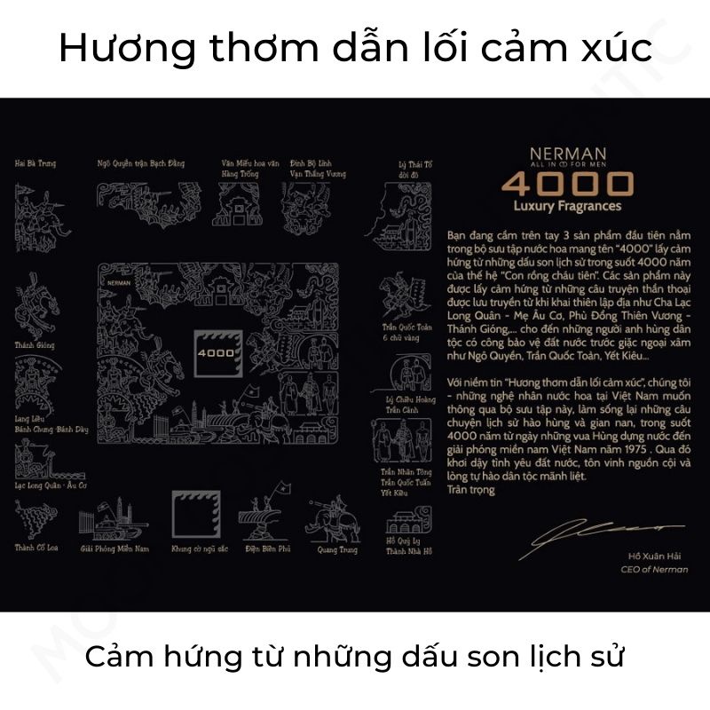 Combo Nước Hoa Nam - Bộ 3 Chai Nước Hoa Nerman 4000 Verison 1  10ml/chai- Hương Thơm Nam Tính Lưu Hương 8 tiếng