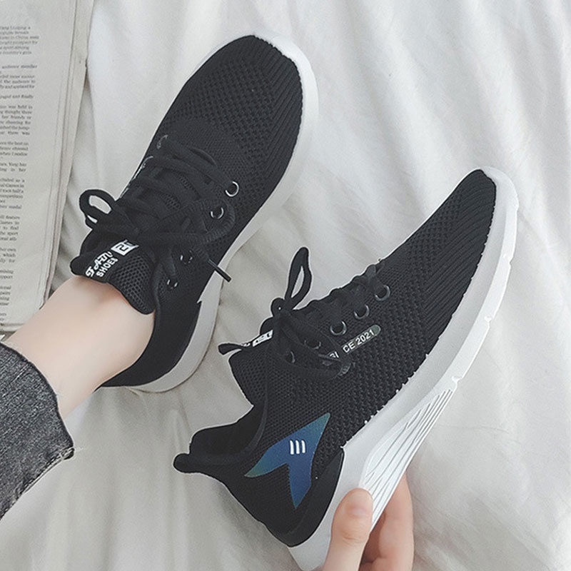 Giày Thể Thao Phối Lưới Thoáng Khí Siêu Nhẹ Chống Trượt Thời Trang Cho Nữ