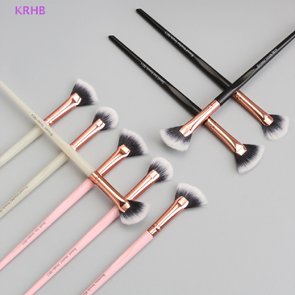 Set 3 Cọ Trang Điểm Hình Quạt Nhỏ Gọn Tiện Dụng Mới