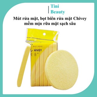 Mút rửa mặt, bọt biển rửa mặt Chivey mềm mịn rữa mặt sạch sâu