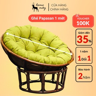 Ghế Mây Papasan KÈM nệm tròn - Sản phẩm thư giãn cho phòng khách và phòng ngủ từ HOME MÂY