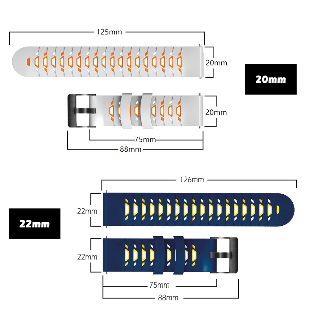 Dây Đeo Silicon 22mm 20mm Chống Nước Tháo Gỡ Nhanh Cho garmin forerunner 265 255 745 645 245 158 55 move
