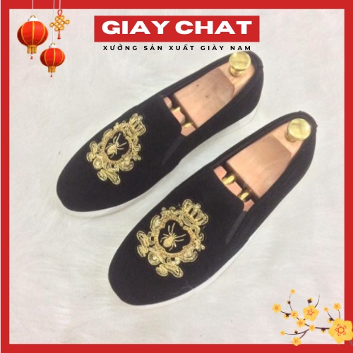 Giày lười vải nam thoáng khí, giày vải hè cho nam mẫu đẹp, đế cao su êm chống trơn giá gốc tận xưởng