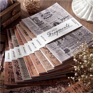 Set 6 tờ trang trí sổ phong cách vintage tách lẻ