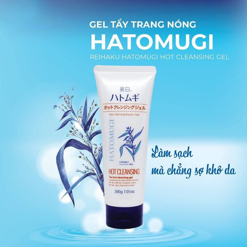 Gel Tẩy Trang Nóng Chiết Xuất Hạt Ý Dĩ Hatomugi The Hot Cleansing Gel  mã 29583