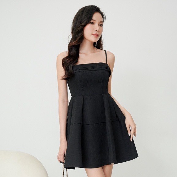 [THANH LÝ] RECHIC Đầm Ngắn Kattie dáng hai dây chiết eo trẻ trung