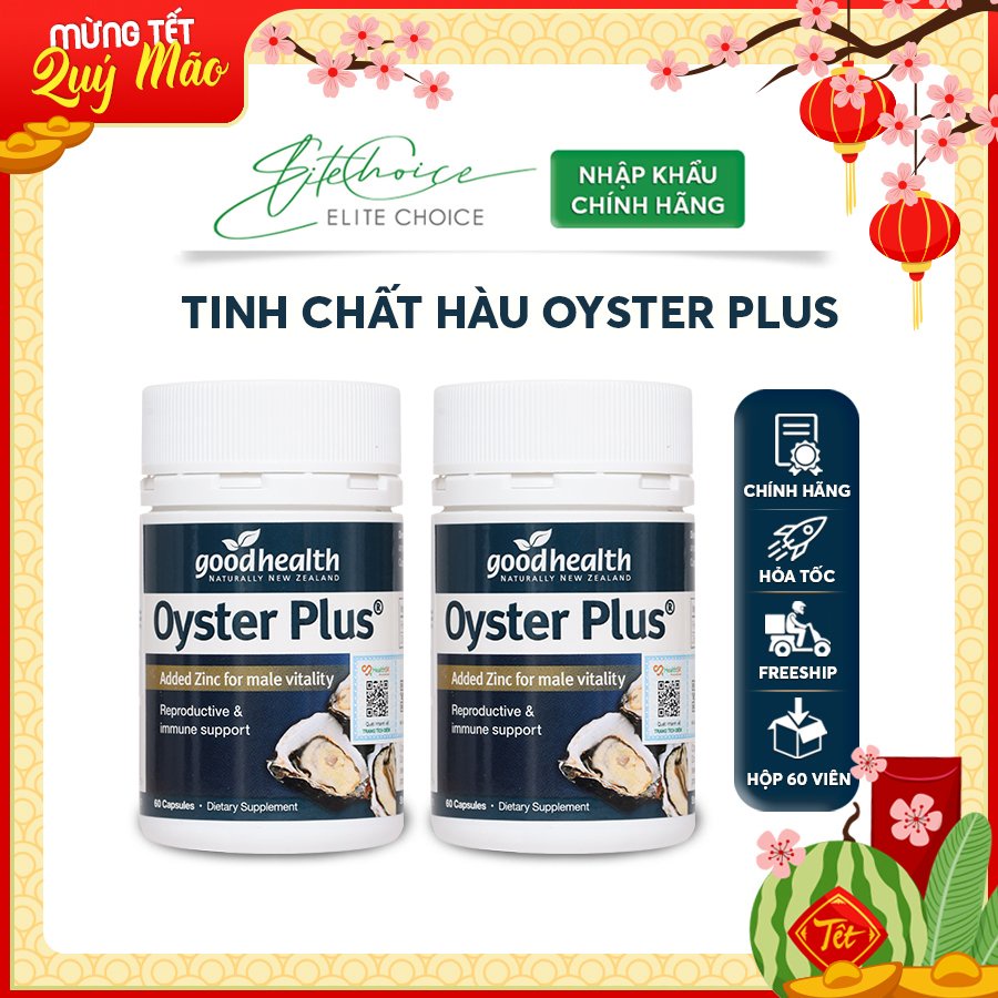 Viên uống Tinh chất hàu Goodhealth Oyster Plus 60v tăng cường sinh lý nam, Testosterone [CHÍNH HÃNG]