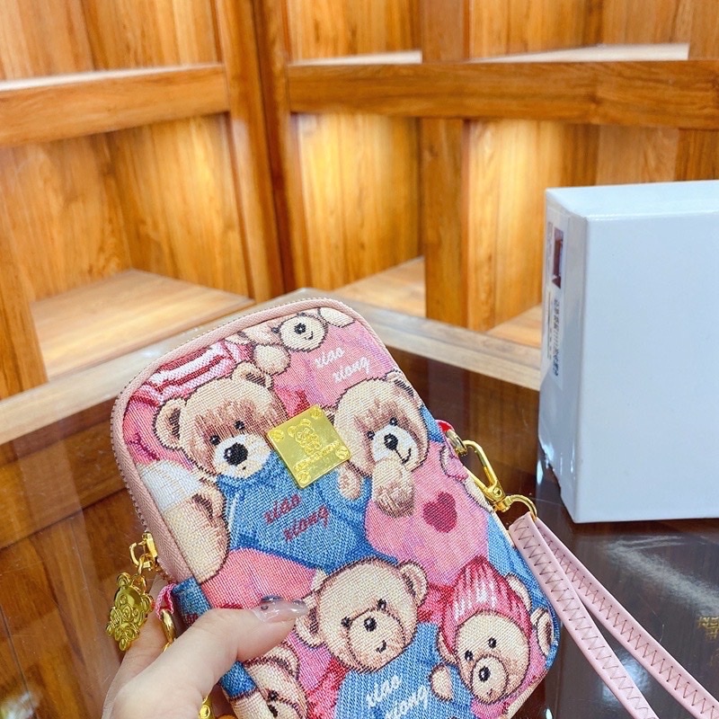 Túi Đeo Chéo Nữ ♥️ FREESHIP ♥️ Túi Đựng Điện Thoại Khóa Sập Trần Trám Phong Cách Hàn Quốc SPB 407