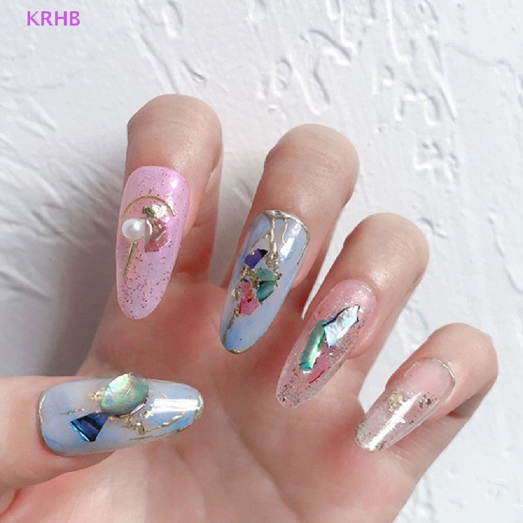 Hộp Vỏ Sò 3D Lấp Lánh Trang Trí Móng Tay Nghệ Thuật Mới