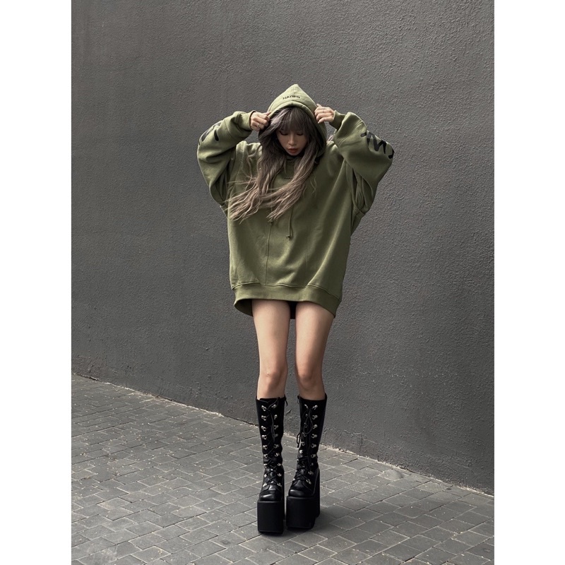 Pass áo hoodie nỉ xanh lá Hades Studio