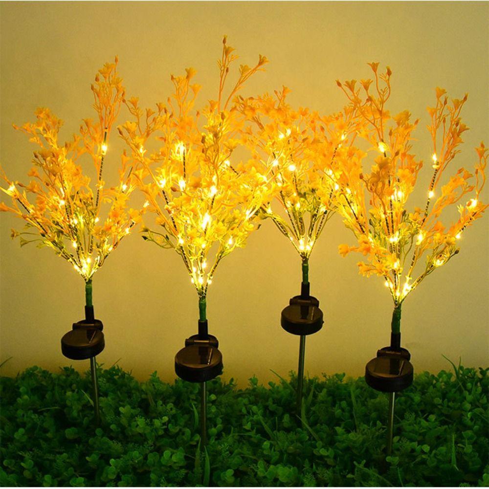 Set 6 / 8 Đèn LED Hình Bức Tượng Hoa Sử Dụng Năng Lượng Mặt Trời Trang Trí Sân Vườn