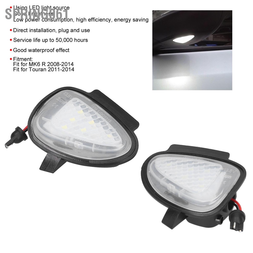 Spring061 Cặp Đèn LED Bên Cánh Gương Chiếu Hậu Ánh Sáng Độ Cao Chống Thấm Nước Phù Hợp Với MK6 R/Touran