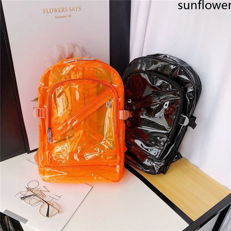 Ba Lô Chống Nước Mới Bằng Nhựa Trong Suốt Cho Nữ Sinh Tuổi Teen Túi Đi Học Pvc Túi Đeo Vai Ba Lô Không Gian Máy Tính Xách Tay-Sun. Vn