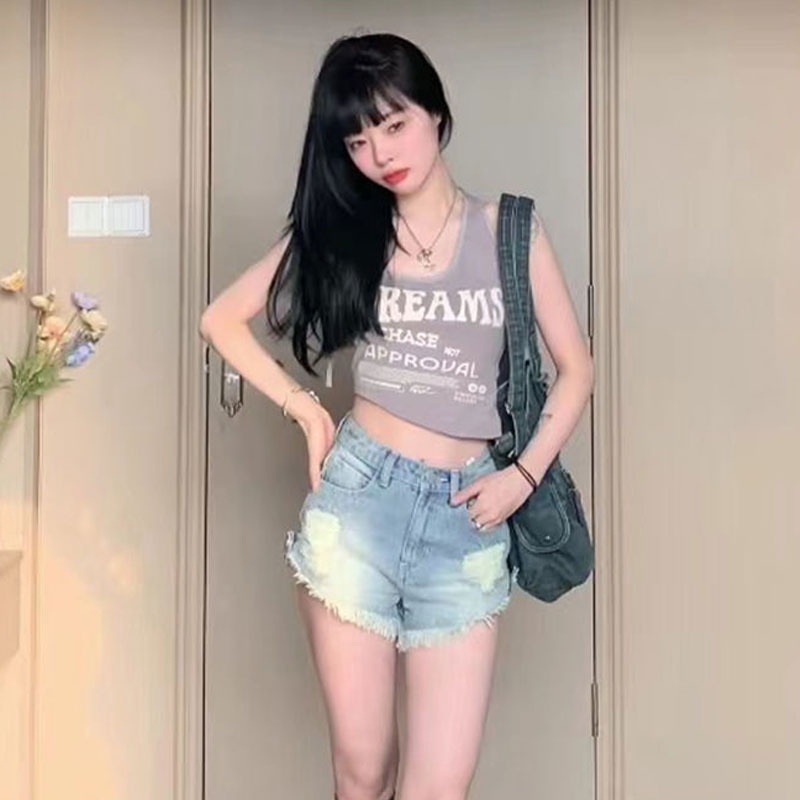 Áo không tay XINLANYASHE dáng ngắn gợi cảm phong cách Hàn Quốc mới cho nữ