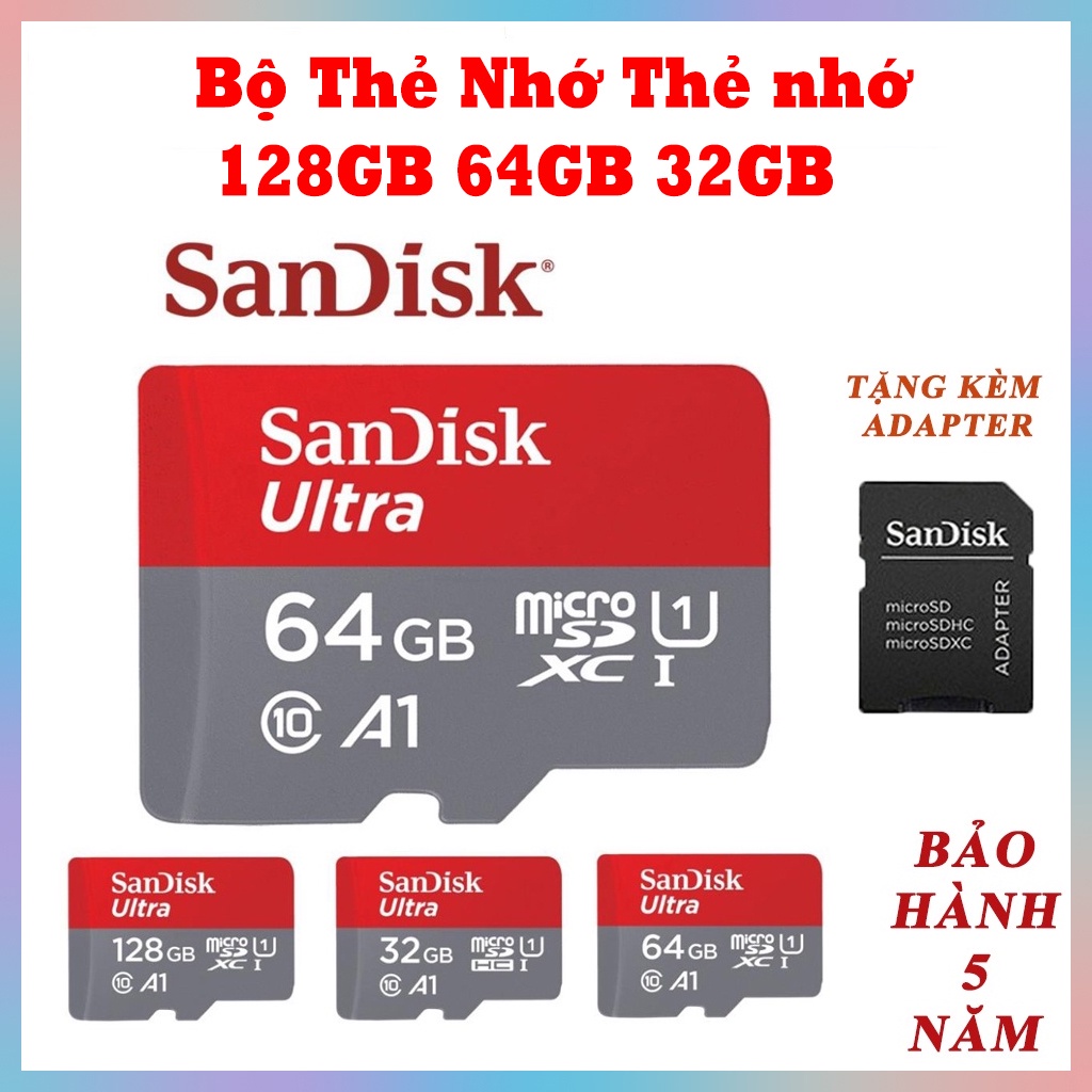 Thẻ Nhớ Sandisk 32GB / 64GB / 128GB SDHC Tốc Độ Cao Với Máy Ảnh 100MB / S | BigBuy360 - bigbuy360.vn