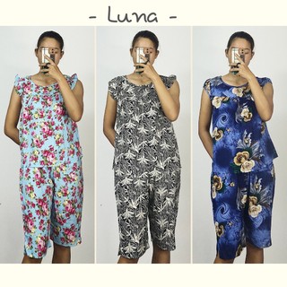 Đồ bộ lanh mặc nhà nữ quần lừng thoáng mát LUNA giá rẻ, bộ đồ trung niên cho mẹ cho bà