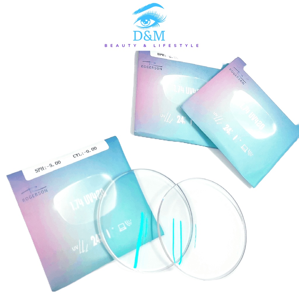 Tròng kính độ Cận 1.74 cắt ánh sáng xanh