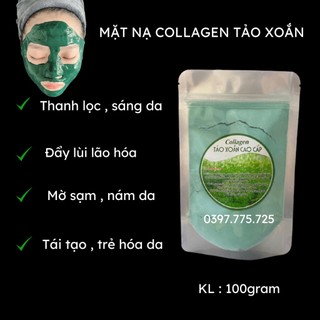100gram mặt nạ colagen tảo sản phẩm hanmade