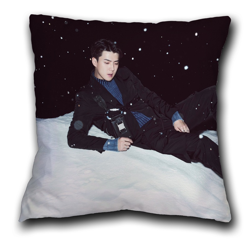 Vỏ Gối Polyester Một Mặt In Hình EXO Xiumin /Suho /Chen /Chanyeol /Kai / Sehun Trang Trí Nhà Cửa / Xe Hơi