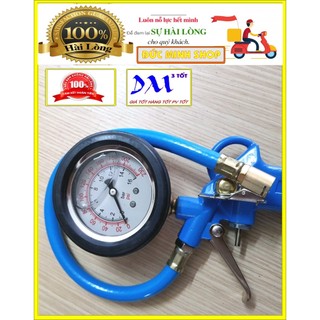 Súng bơm lốp, bơm hơi có dầu có đồng hồ lọai tốt