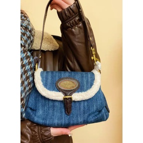 Túi Xách Đeo Vai / Kẹp Nách Chất Liệu Denim Cao Cấp Phong Cách Mới Cho Nữ