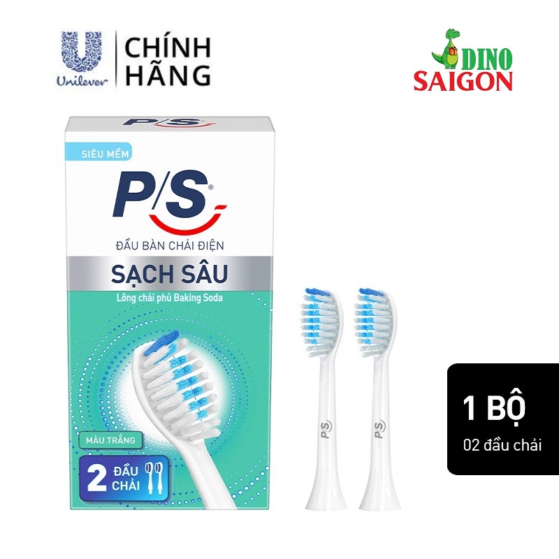 Combo 2 Đầu bàn chải điện P/S S100 Pro và Sonic Expert mềm mại Trắng răng tự nhiên, Sạch sâu