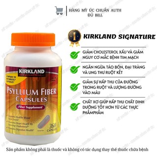 Viên uống bổ sung chất xơ Kirkland Psyllium Fiber Capsules 360 viên