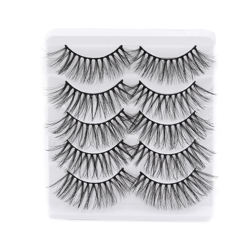 Bộ 5 Cặp Lông Mi Giả 3D Dài Và Dày Tự Nhiên Màu Đen