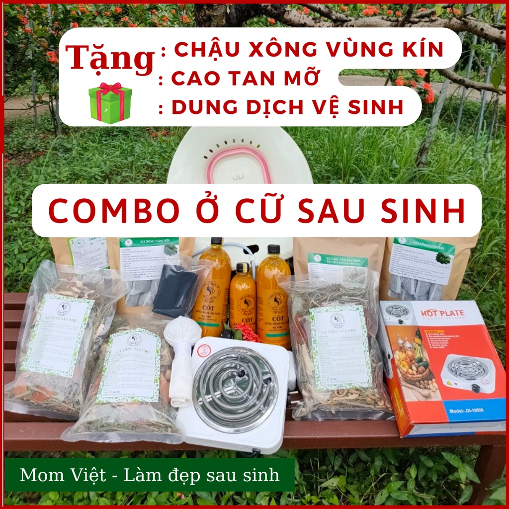 Combo ở cữ cho mẹ và bé sau sinh tiết kiêm Mom Việt