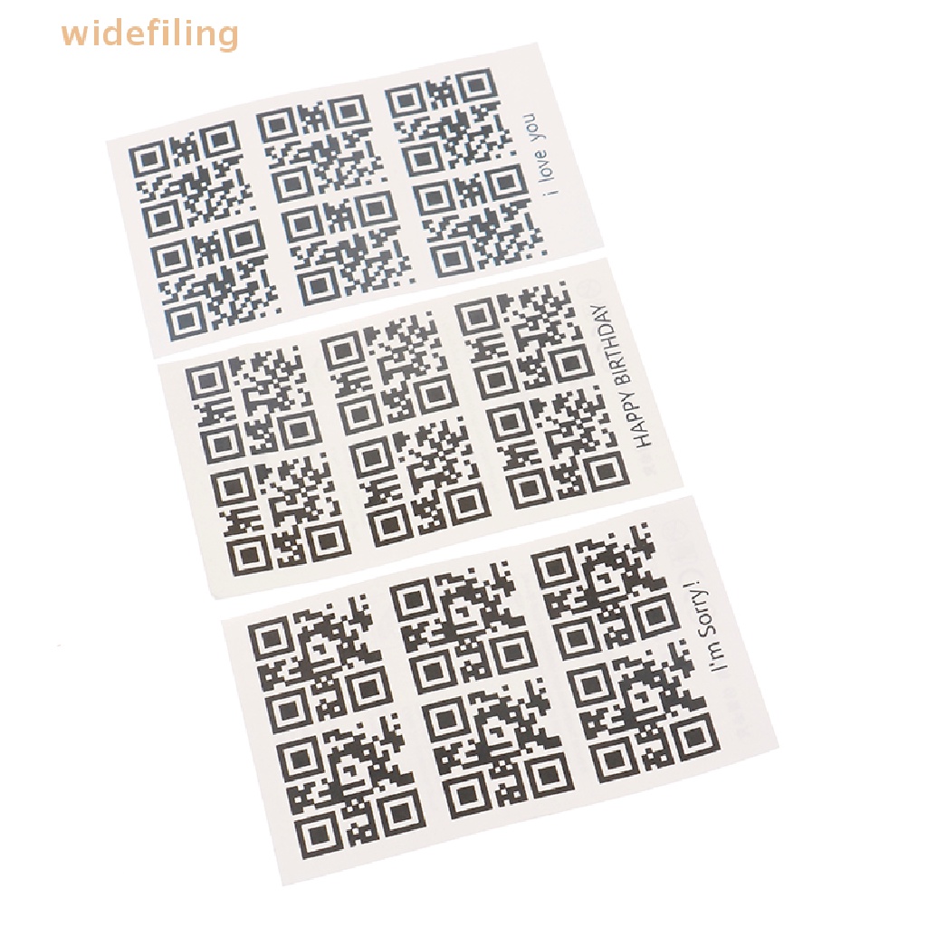 Hình Xăm Dán Tạm Thời Họa Tiết Mã QR Chống Thấm Nước