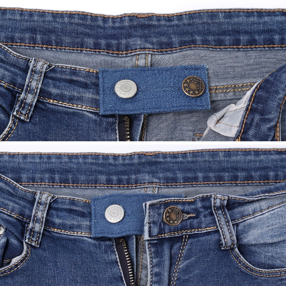 Phụ Kiện Nút Nối Dài Thắt Lưng Quần Jean Co Giãn Không Đục Lỗ Có Thể Điều Chỉnh Cho unisex