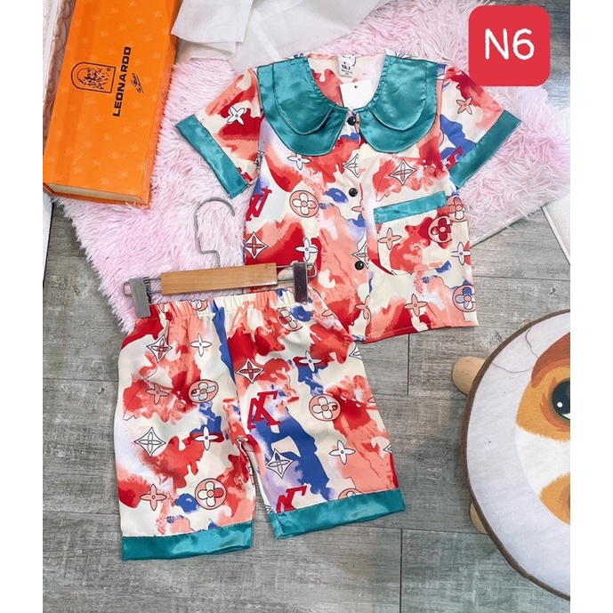 Bộ pijama áo cộc quần lửng sz 8-21kg
