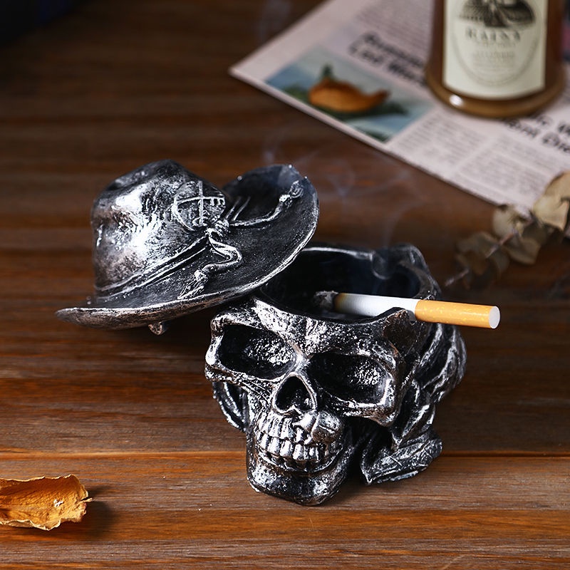 Gạt Tàn Thuốc Hình Đầu Lâu Sáng Tạo Phong Cách Bắc Âu