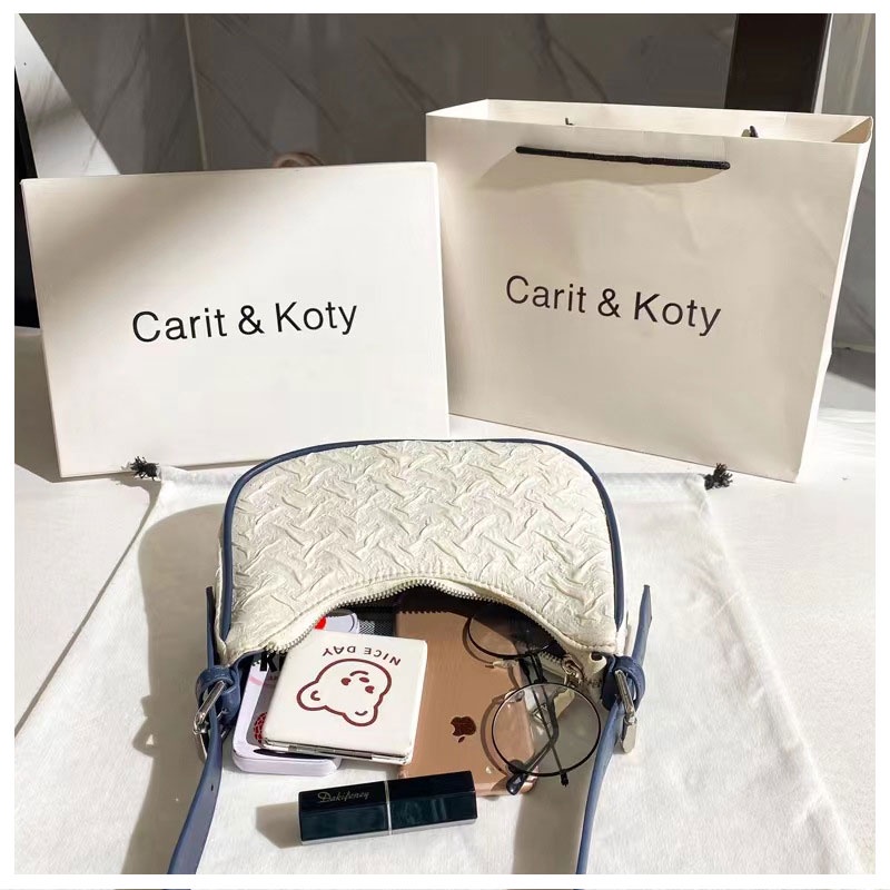 AlphaZ Túi đeo dưới cánh tay Xếp Ly Phong Cách Hong Kong Hợp Thời Trang