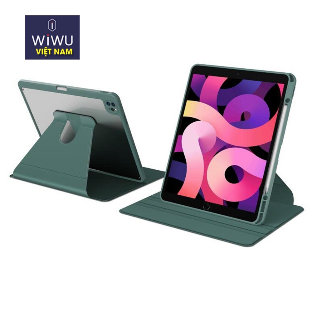 Bao Da WIWU WALTZ ROTATIVE cho I -pad 10.2/10.5/ 10.9/11 inch Xoay 360 Có khe cắm bút hàng chính hãng bảo hành 6T